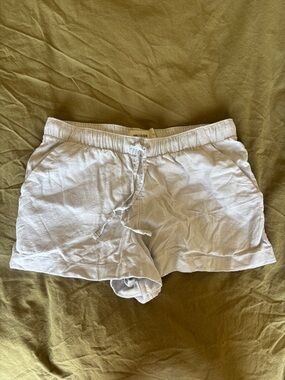 Hollister Light blue/white linen Drawstring Lounge Shorts